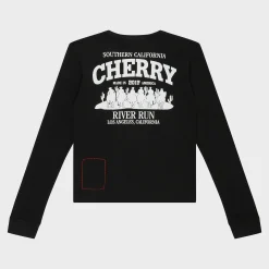 Cherry Women'S Thermal Long Sleeve Tee (Black) Sale