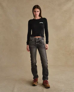 Cherry Women'S Thermal Long Sleeve Tee (Black) Sale