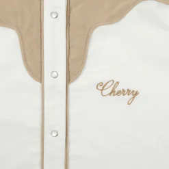 Cherry Womens Western Rodeo Shirt (White) Discount